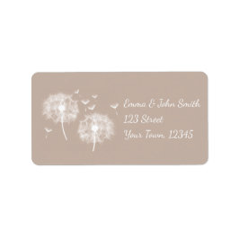 Pusteblume - braun | romantischer adressetikett