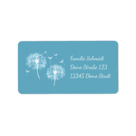 Pusteblume - türkis | romantischer adressetikett