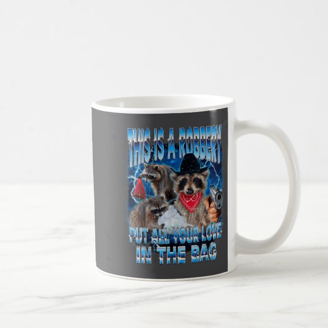 Put All Your Love In The Bag Funny Valentine Racco Kaffemugg (Höger)