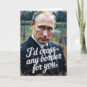 Putin Alla hjärtans dag Politisk satir Roligt Kort