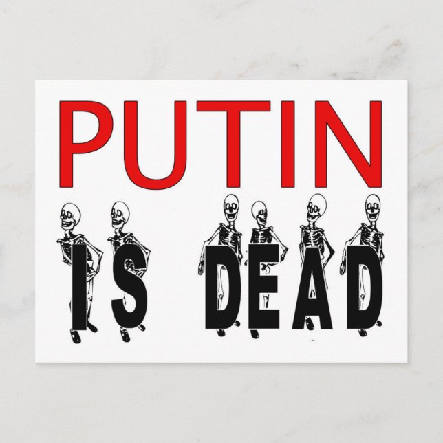 Putin är döda vykort! vykort (Framsida)