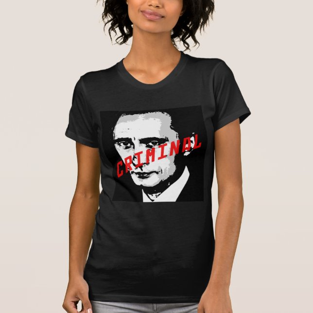 PUTIN ÄR EN KRIGSFÖRBRYTARE T-SHIRT (Framsida)