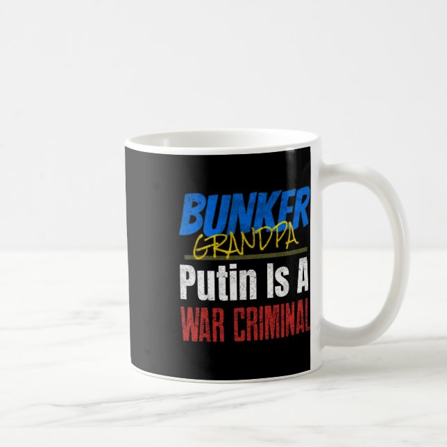 Putin Är En Krigsförbrytare Ukraina Ukrainsk  Kaffemugg (Höger)