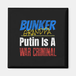 Putin är en krigsförbrytare Ukraina Ukrainska Magnet