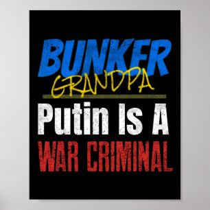 Putin är en krigsförbrytare Ukraina Ukrainska Poster