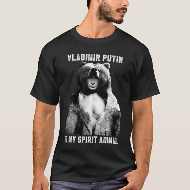 Putin är min själ i Ryssland Politik T Shirt (Framsida)