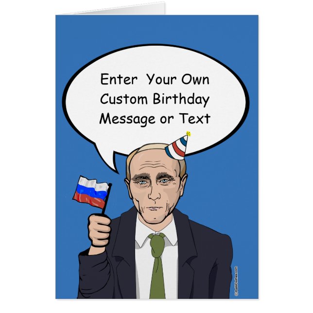 Putin Birthday Card - Anpassa ditt meddelande - E Hälsningskort (Framsidan)