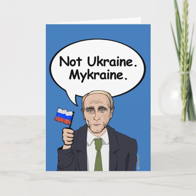 Putin Birthday Card - not Ukraina Mykraine - Ele Kort (Framsida)