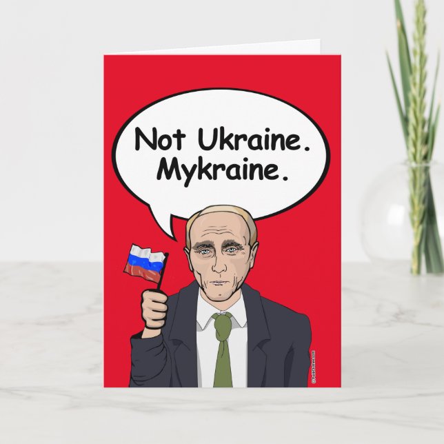 Putin Birthday Card - not Ukraina Mykraine - Ele Kort (Framsida)