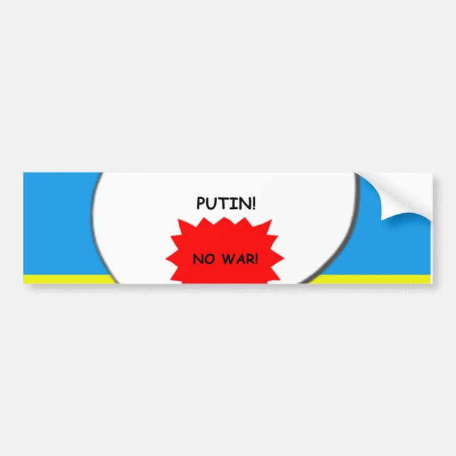 PUTIN! Bumper Sticker Bildekal (Framsidan)