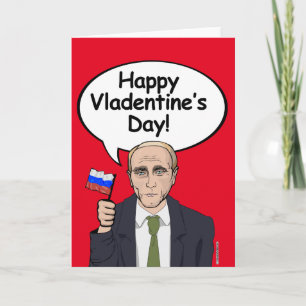 Putin Card - Lycklig Vladentines dag - Val 2 Kort
