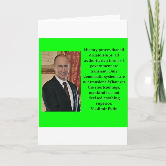 putin citationstecken kort (Framsida)