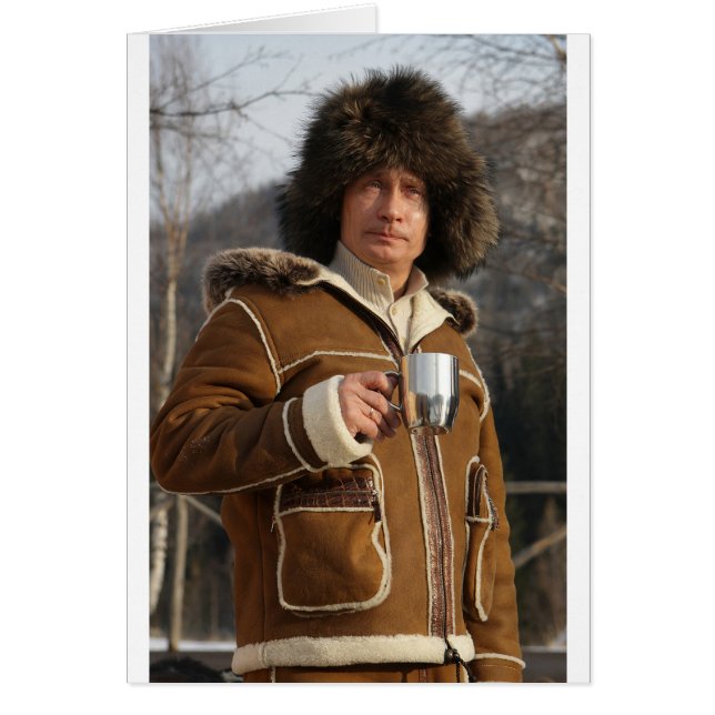 Putin dricka! hälsningskort (Framsidan)