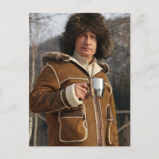 Putin dricker! vykort (Framsida)