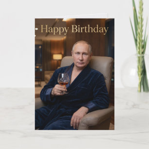 Putin Födelsedag Stark Man Satir Kort