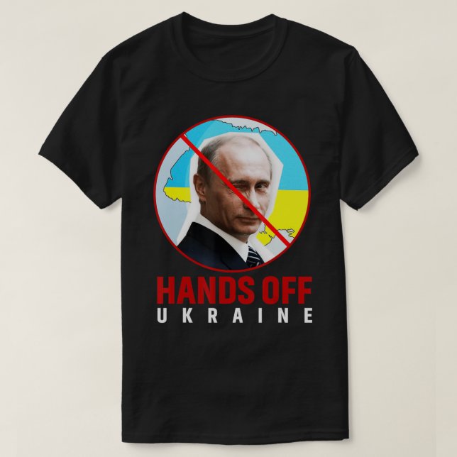 Putin Händer av Ukraina T Shirt (Design framsida)