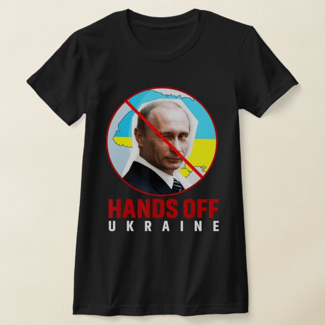 Putin Händer av Ukraina T Shirt (Laydown)