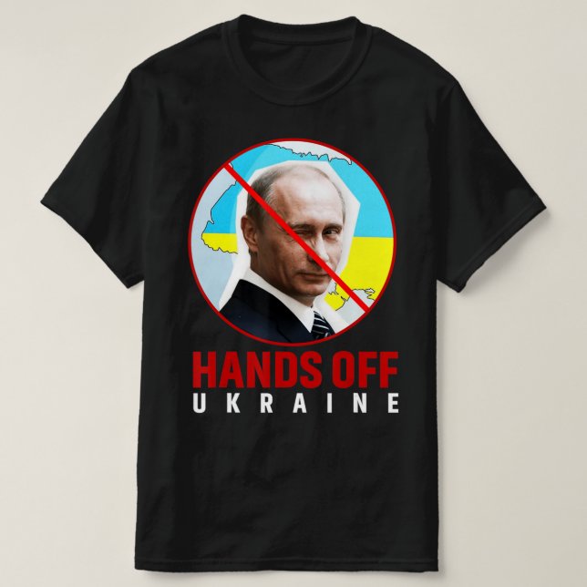 Putin Händer av Ukraina T Shirt (Design framsida)