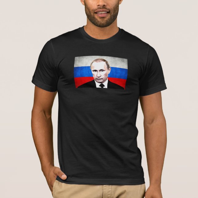 Putin med flagga t-shirt (Framsida)