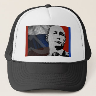 Putin med rysk Flagga Keps