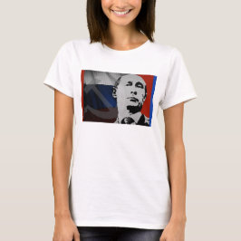 Putin med rysk Flagga T Shirt
