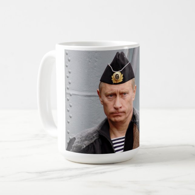 Putin militär kaffemugg (Framsida vänster)