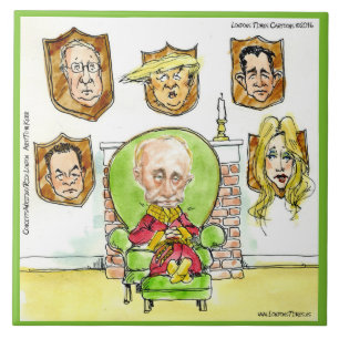 Putin On The Ritz med Trump komisk keramisk platta Kakelplatta