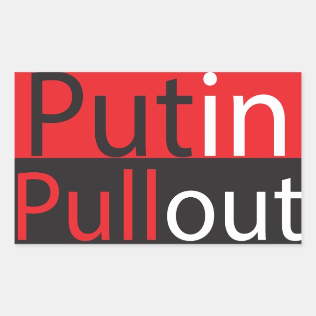 Putin Pullout Rektangulärt Klistermärke (Framsida)