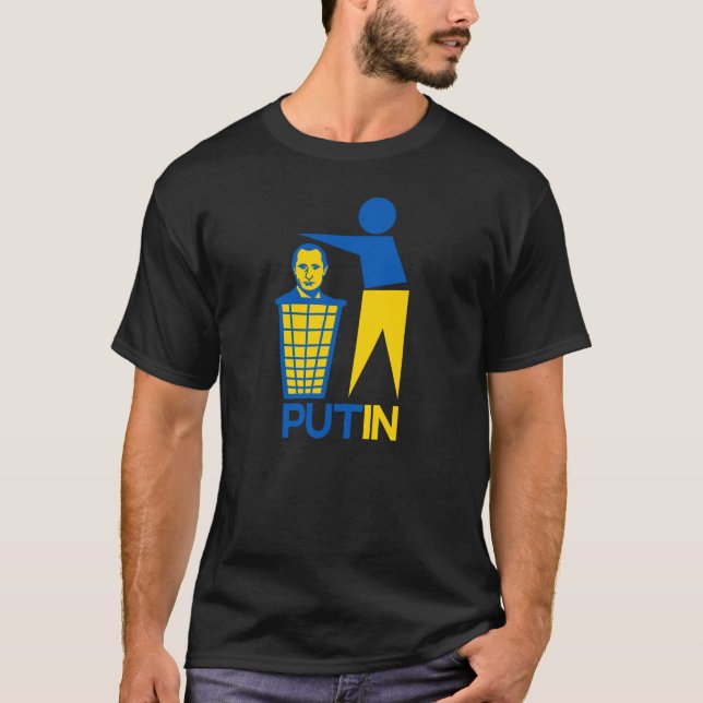 PutIn Sopor Ukrainska Flagga Färg Unisex T-Shirt (Framsida)