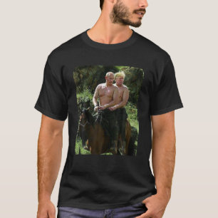 Putin Trump Riding Horse Meme Ryssland Förenade St T Shirt