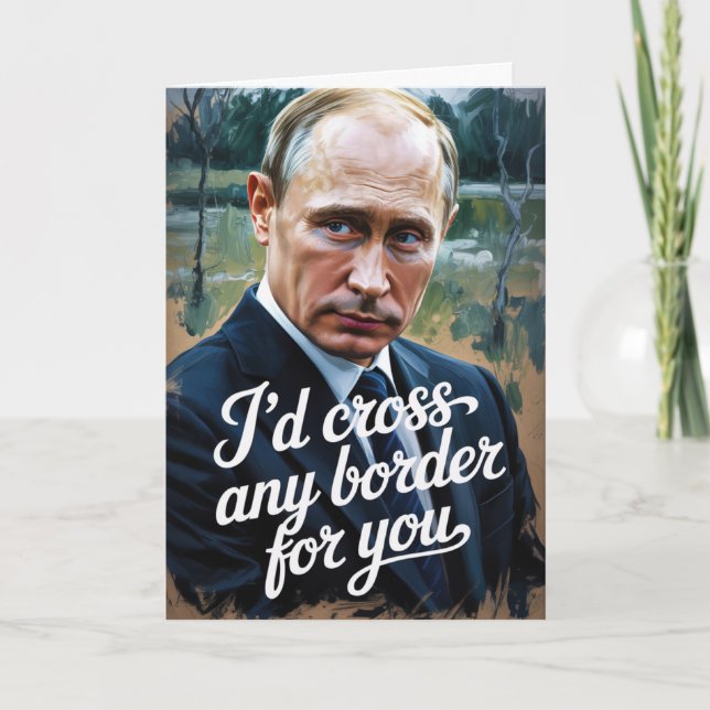 Putin Valentine Politisk Satir Rolig Kort (Framsida)