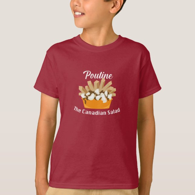 Putine, den kanadensiska saladen - Kids'Basic T-Sh T Shirt (Framsida)