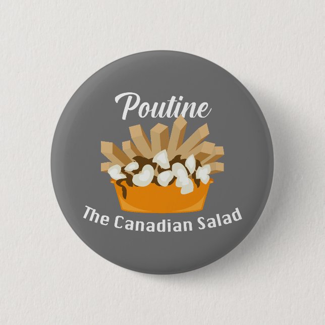 Putine, Kanadas salad - Round Button Knapp (Framsida)