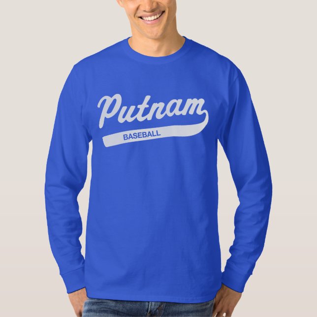 Putnam baseball Lång-muff T T-shirt (Framsida)