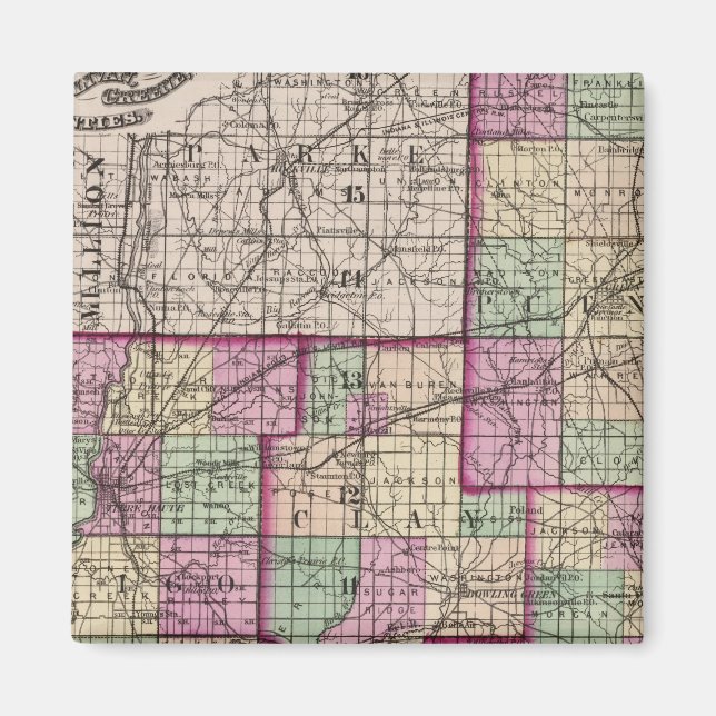 Putnam County och Vigo County Magnet (Framsidan)