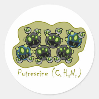 Putrescine Sticker Runt Klistermärke