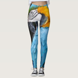 Putsa för blått- och gultMacaw Leggings