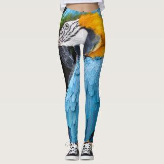 Putsa för blått- och gultMacaw Leggings