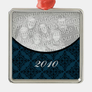 Putsad Helgdag Damask Premium Square Ornament