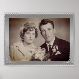 Putsade anpassningsbar-poster i silver gräns ram poster