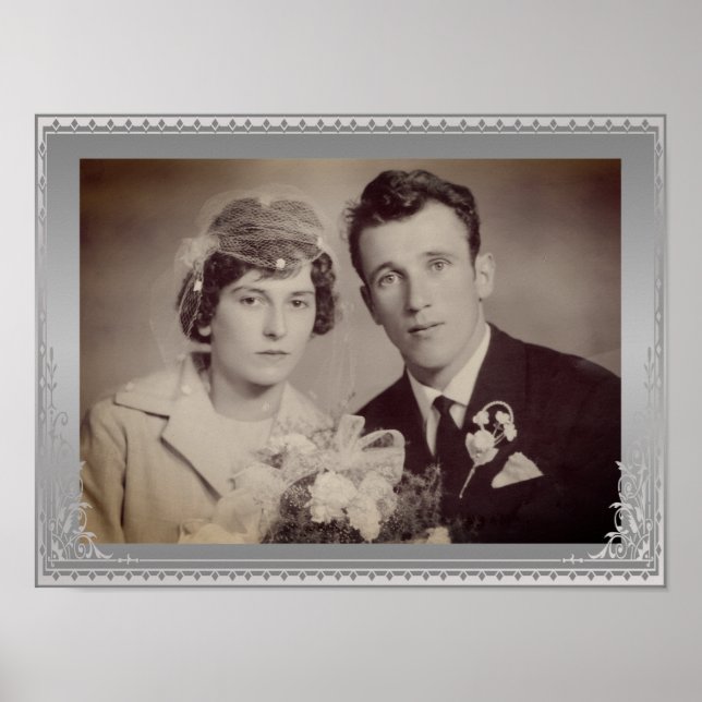 Putsade anpassningsbar-poster i silver gräns ram poster (Framsidan)