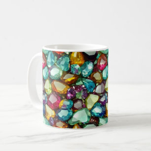 Putsade Crystals Mönster Kaffemugg