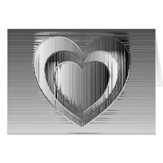 Putsade kromhjärtan hälsningskort (Framsidan Horizontal)