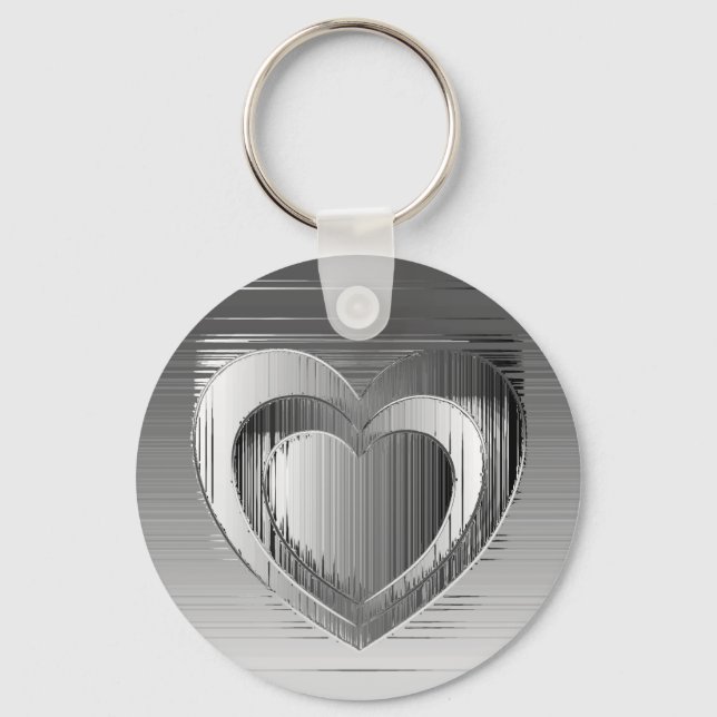 Putsade kromhjärtan nyckelring (Framsida)