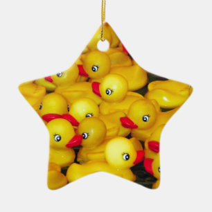 Putsar av gummi i gult julgransprydnad keramik