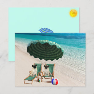 Putsar på Beach-vykortet Helg Vykort
