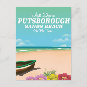 Putsborough Sands Beach Devon-reseaffisch Vykort