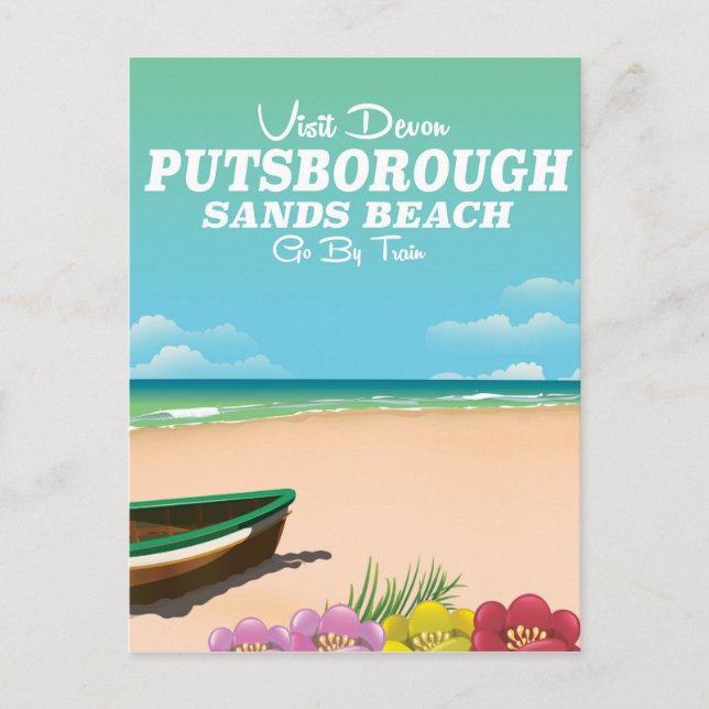 Putsborough Sands Beach Devon resemålning Vykort (Framsida)