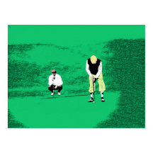 Putt - Original Golf Art-utskrift