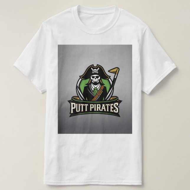 "Putt Pirater: Äventyr på det fria havet" T Shirt (Design framsida)